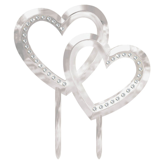 Double Heart Cake Topper