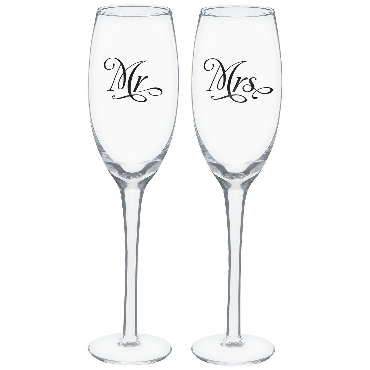 "Mr. And Mrs." Toasting Glass 2Pcs