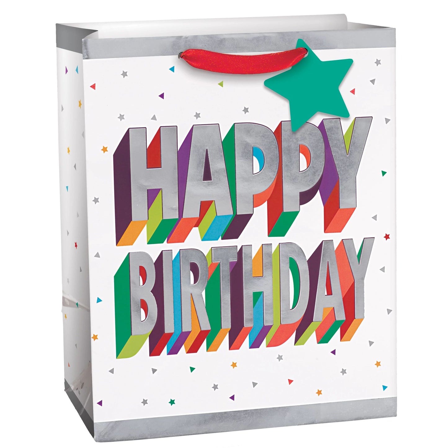 3D Birthday Medium Bag w/ Gift Tag 1CT