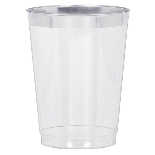 Silver Trim Tumbler, 10 oz. 20 pcs