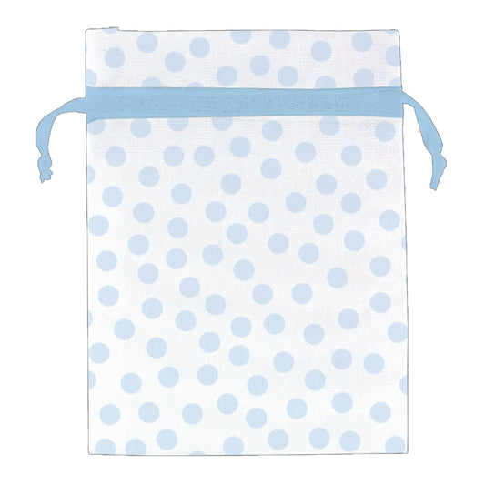 Blue Dots Organza Bags 3Inc x 4Inc 12pcs