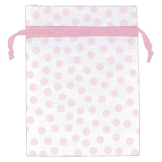 Pink Dots Organza Bags 3Inc x 4Inc 12Pcs