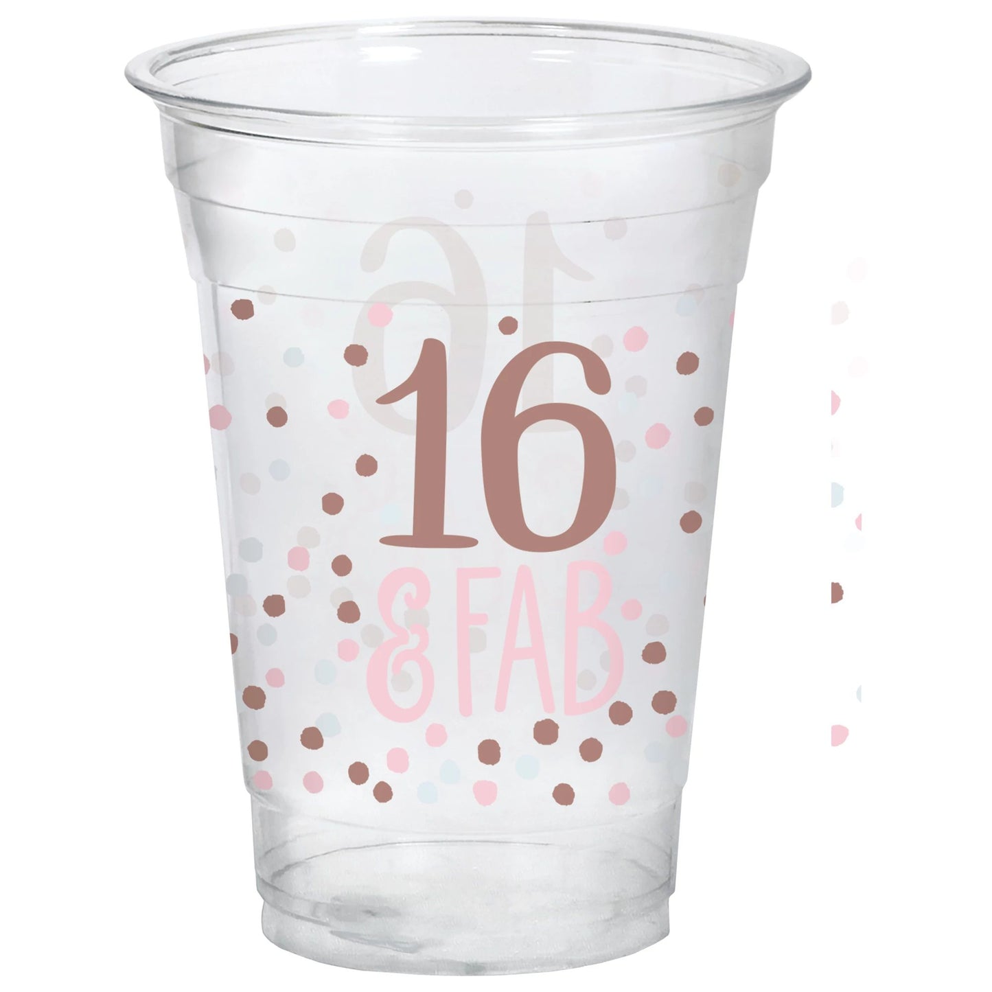 Sweet Sixteen Plastic Cups, 16 oz. 20Pcs