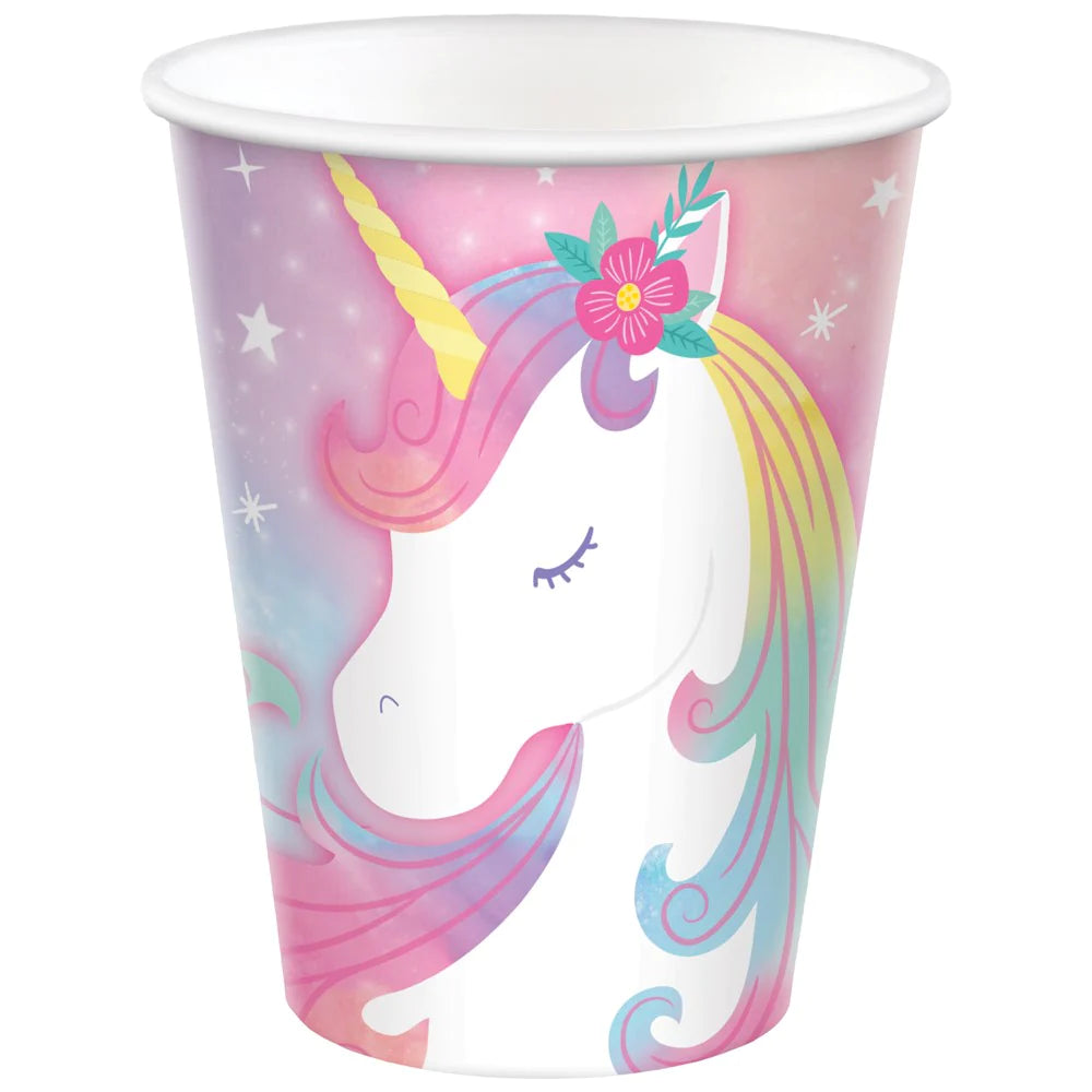 Enchanted Unicorn Cups, 9 oz. 8 pcs