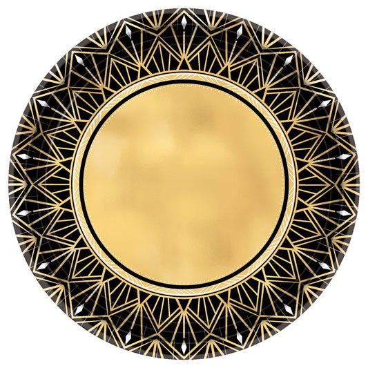 Glitz & Glam Metallic Round Plates, 10 1/2Inc 8ct