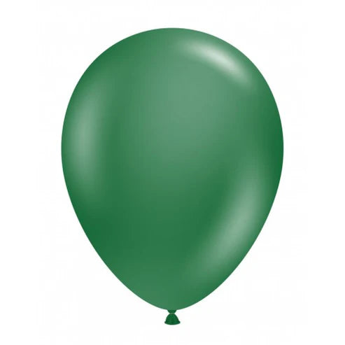 Tuftex 5Inc FOREST GREEN Latex Balloons 50ct Metallic color