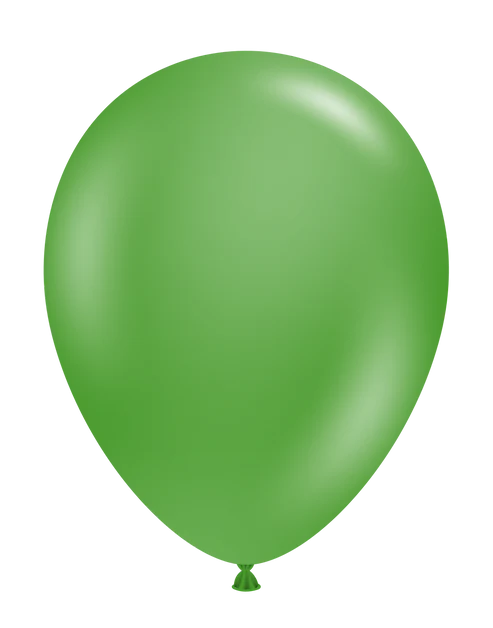 Tuftex 11Inc Green Latex Balloons 100ct Standar Color