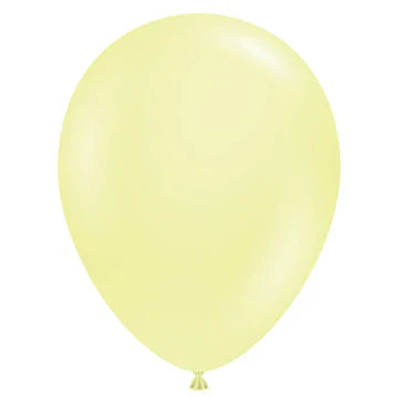 Tuftex 11Inc Lemonade Yellow Latex Balloons 100ct Pastel color