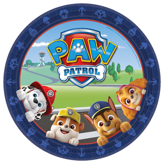 Paw Patrol Adventures Round Plates 9Inc 8ct