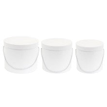 NESTED FLORAL BOXES 3Pcs SET WHITE Party Place Miami