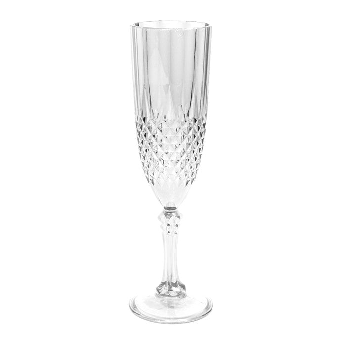 PREMIUM PLASTIC CHAMPAGNE FLUTES 8Pcs CLEAR Party Place Miami