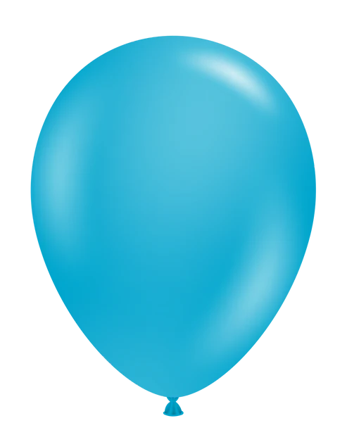 Tuftex 5Inc Turquoise Latex Balloons 50ct Pastel color