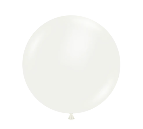 Tuftex 5Inc White Latex Balloons 50ct Standar Color