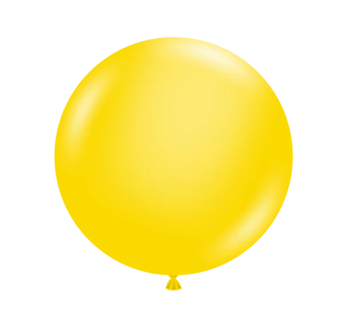 Tuftex 5Inc Yellow Latex Balloons 50ct Standar Color