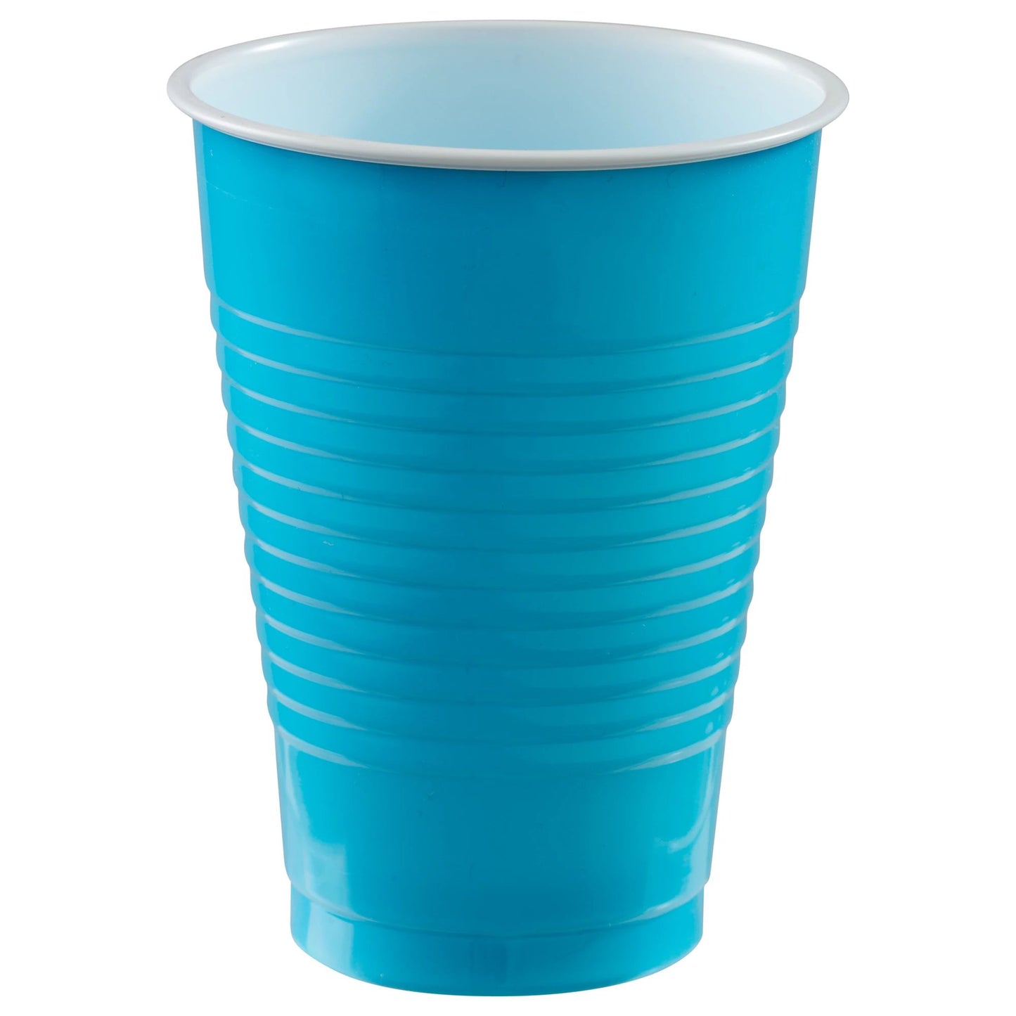 12 Oz. Plastic Cups, High 50Ct. - Caribbean Blue - PartyPlace