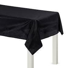 Heavy Duty Plastic Tablecovers Black 54Inc x 108Inc