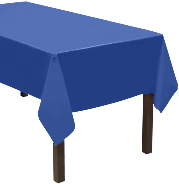 Heavy Duty Plastic Tablecovers Royal Blue 54Inc x 108Inc