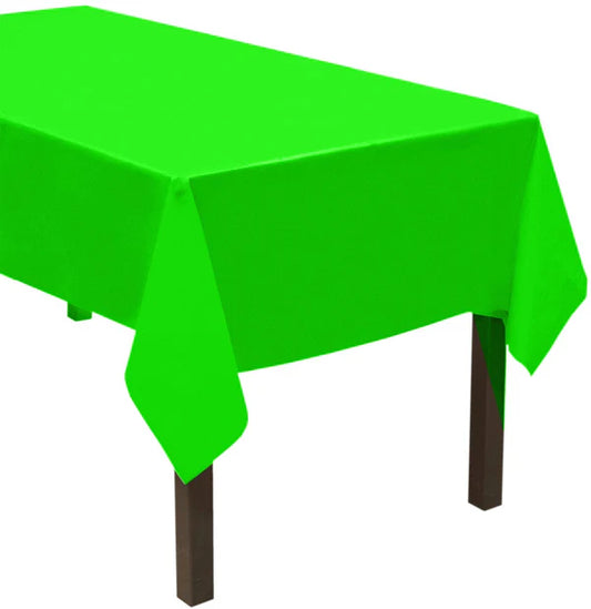 Heavy Duty Plastic Tablecovers Lime Green 54Inc x 108Inc