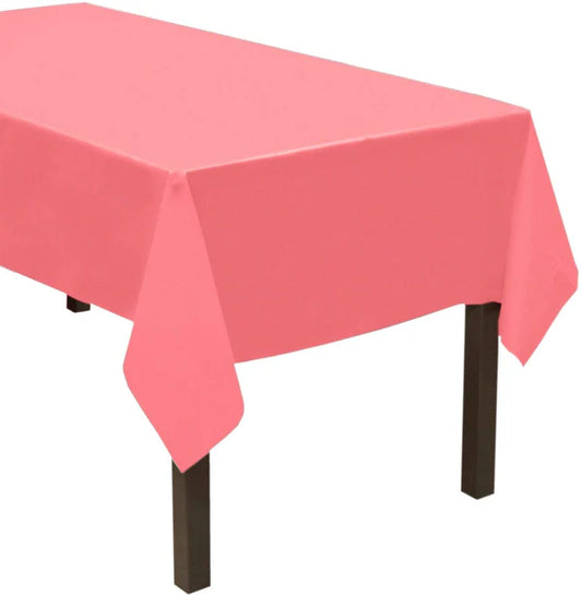 Heavy Duty Plastic Tablecovers Pink 54Inc x 108Inc