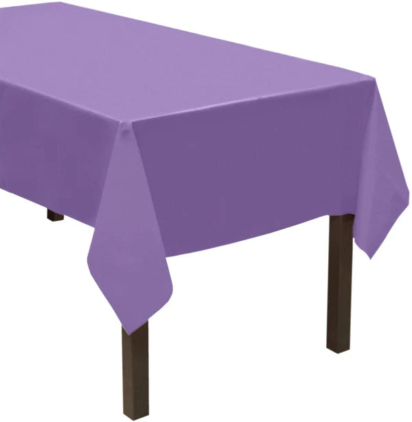 Heavy Duty Plastic Tablecovers Purple 54Inc x 108Inc