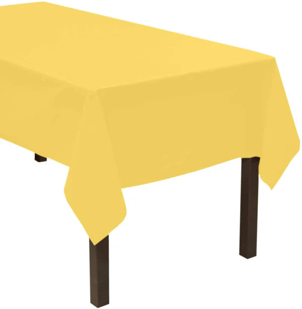 Heavy Duty Plastic Tablecovers Yellow 54Inc x 108Inc